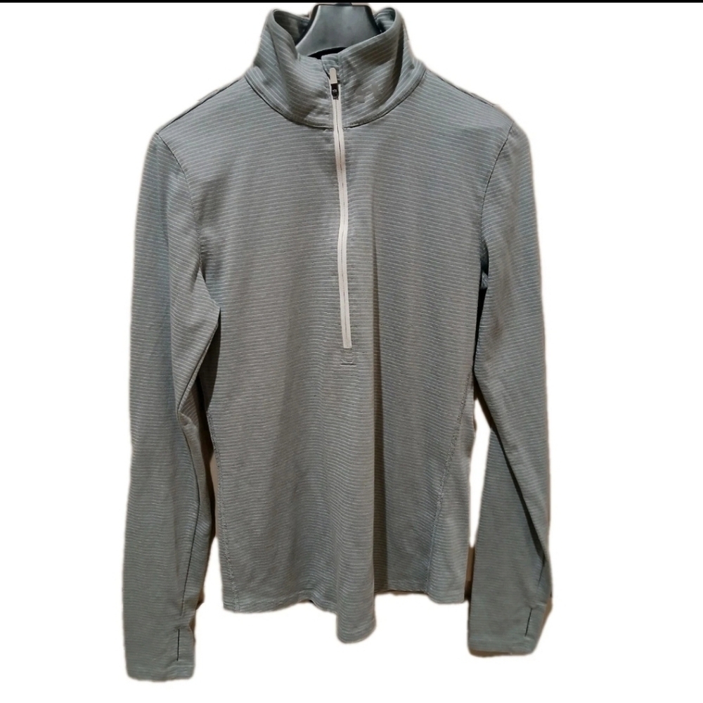 Under Armour Quarter Zip Fitted Grey Sweatshirt Women's Size: Small Athleisure